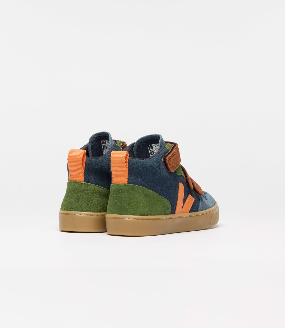 VEJA NIÑO ZAPATILLA V-10 MID SUEDE NAUTICO/FURY/NATURAL