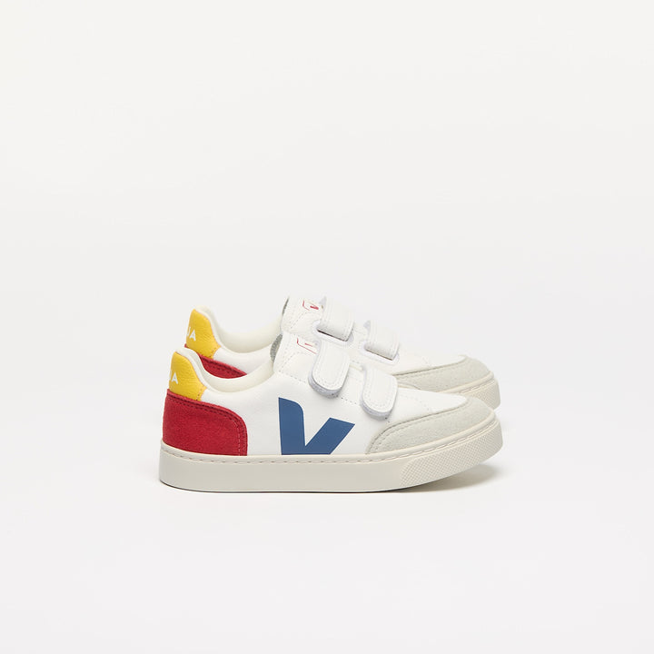 VEJA NIÑO ZAPATILLA V-12 LEATHER WHITE/MULTICO-PEPPER