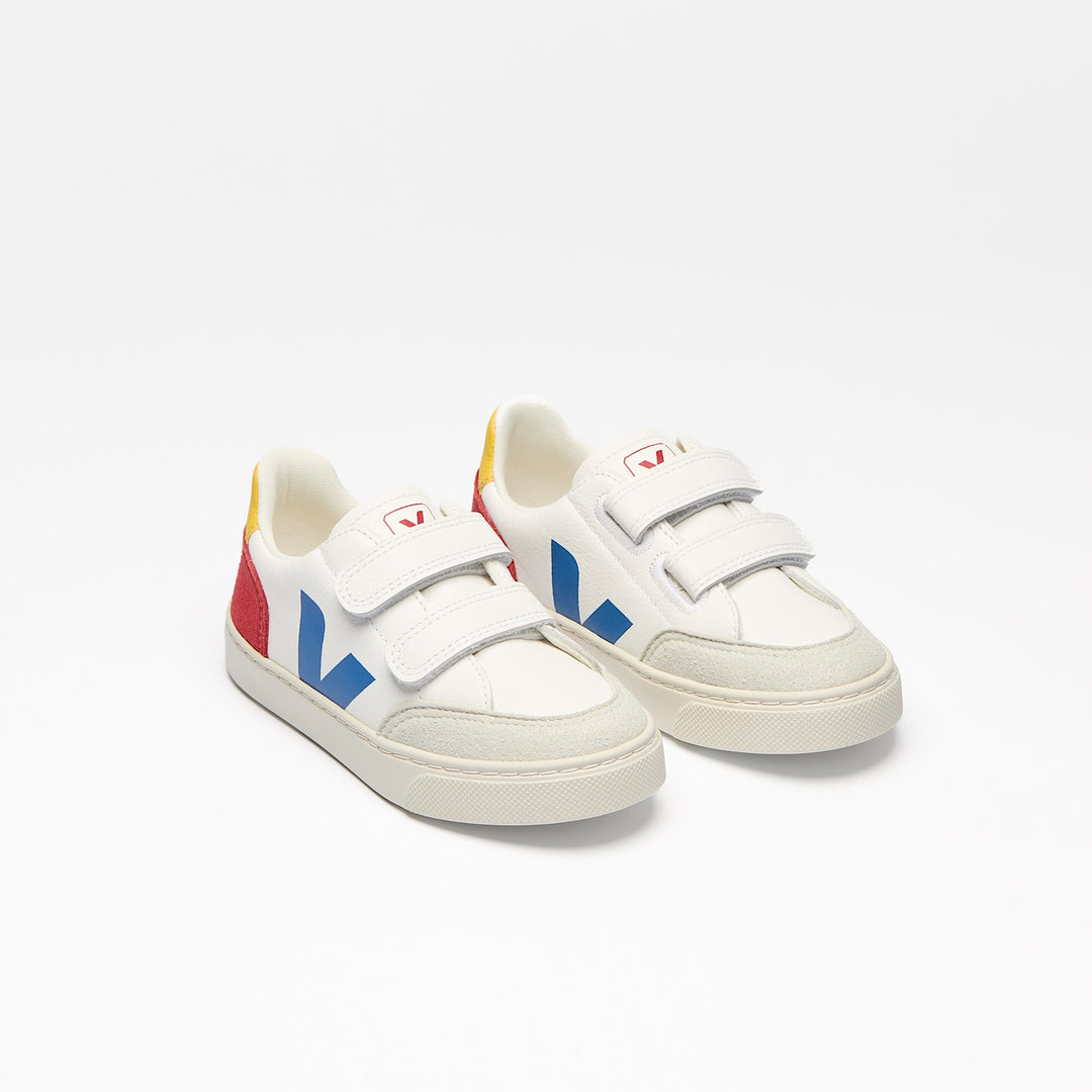 VEJA NIÑO ZAPATILLA V-12 LEATHER WHITE/MULTICO-PEPPER