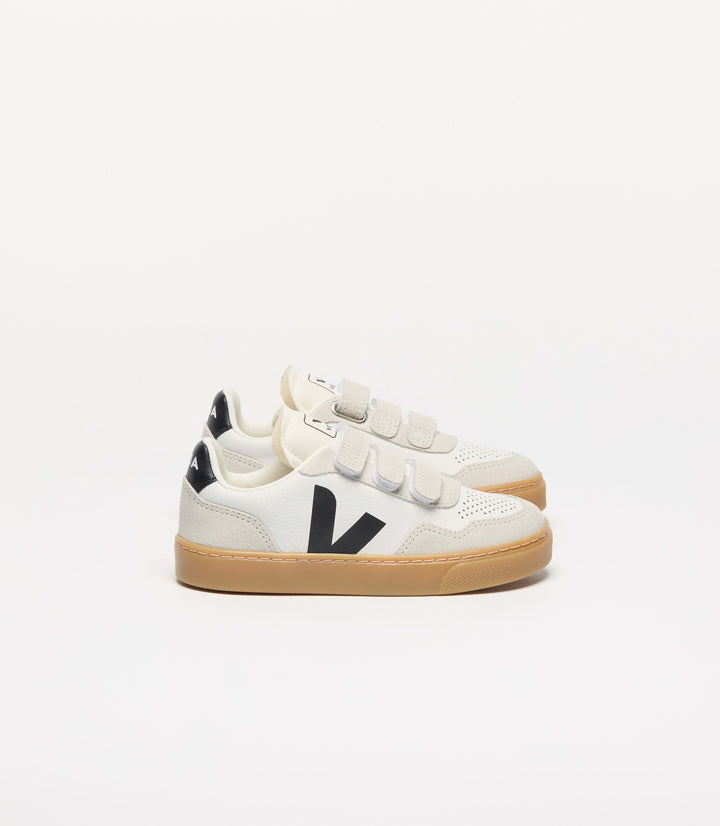 VEJA NIÑA ZAPATILLA V-90 O.T. LEATHER WHITE/BLACK/NATURAL