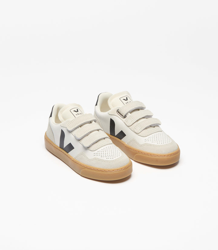 VEJA NIÑA ZAPATILLA V-90 O.T. LEATHER WHITE/BLACK/NATURAL