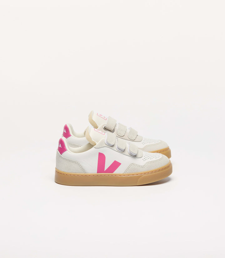 VEJA NIÑA ZAPATILLA V-90 O.T. LEATHER WHITE/MIA/NATURAL