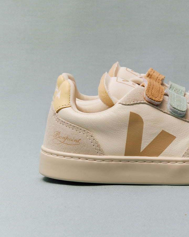 VEJA ZAPATILLA V-90 LEATHER  BONPOINT PURE/ALM
