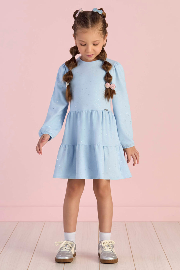 MON SUCRÉ NIÑA VESTIDO FUNNY RAIN AZUL CLARO