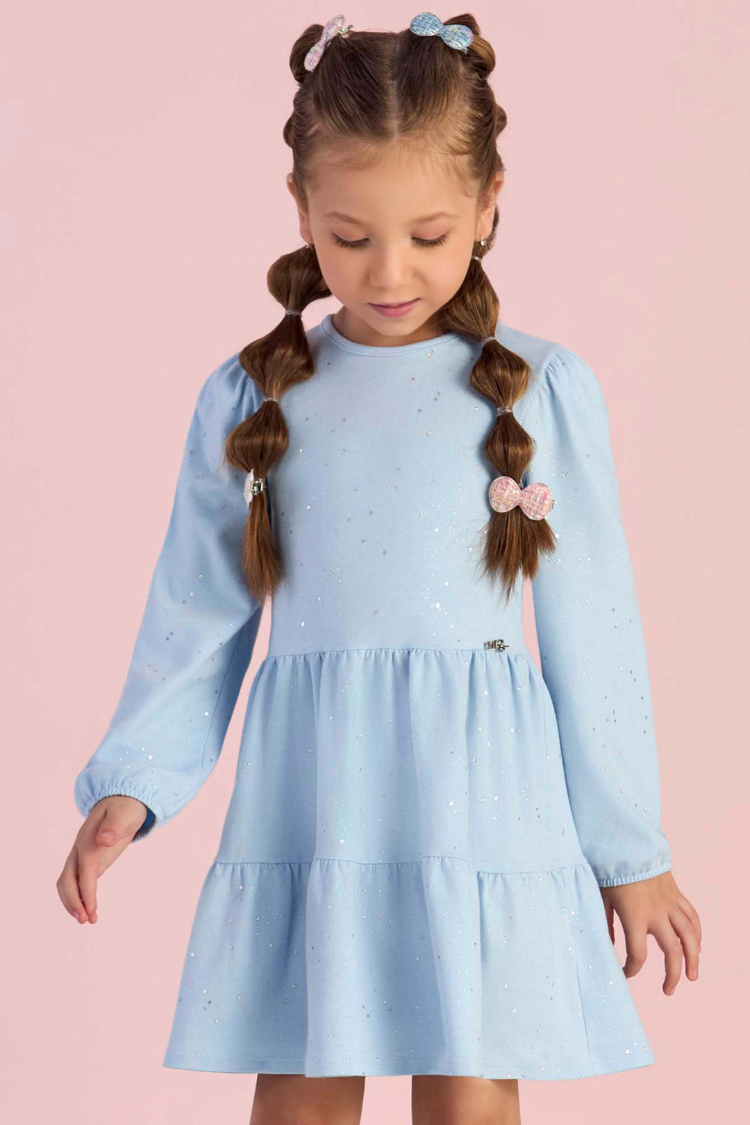 MON SUCRÉ NIÑA VESTIDO FUNNY RAIN AZUL CLARO