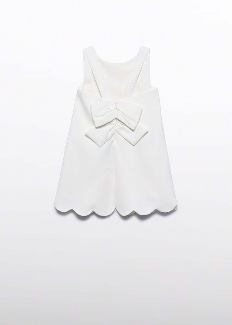 ABEL & LULA NIÑA VESTIDO CREPE FLORES 3D NATA