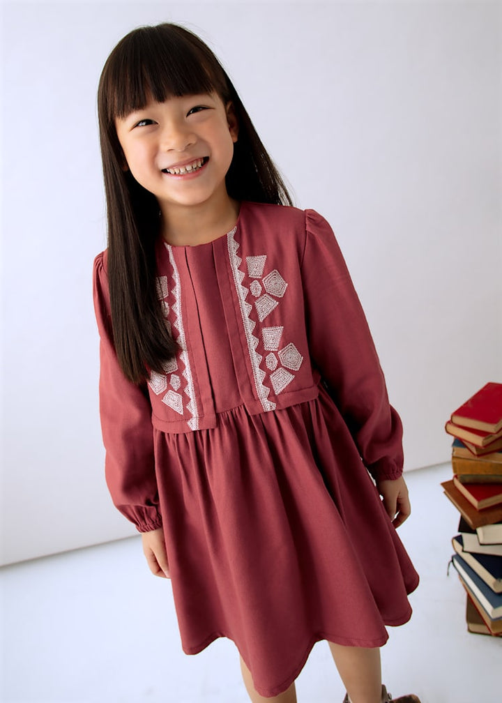 MAYORAL NIÑA VESTIDO DARK RED