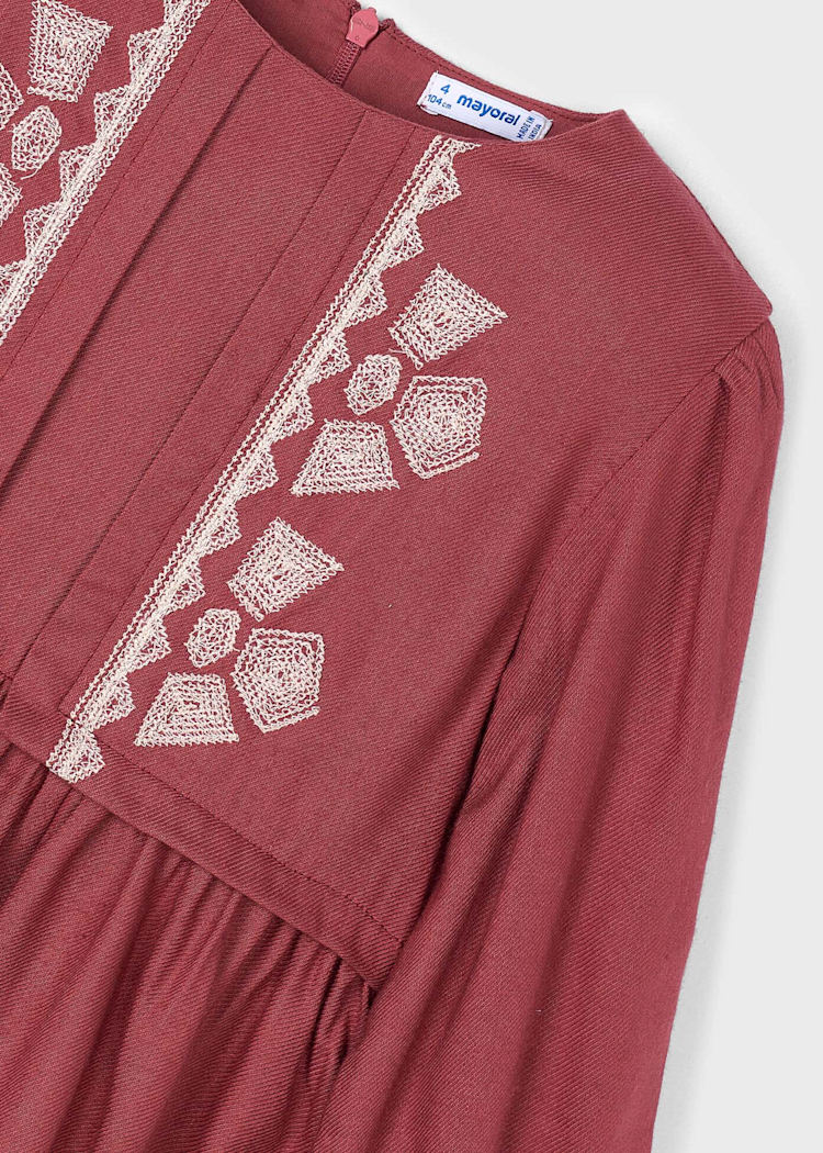 MAYORAL NIÑA VESTIDO DARK RED