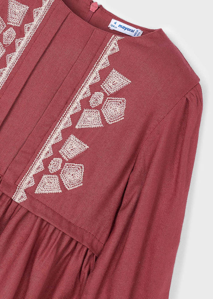 MAYORAL NIÑA VESTIDO DARK RED
