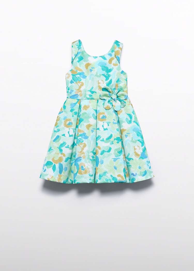 ABEL & LULA NIÑA VESTIDO MONOFILAMENTO ESTAMPA JADE