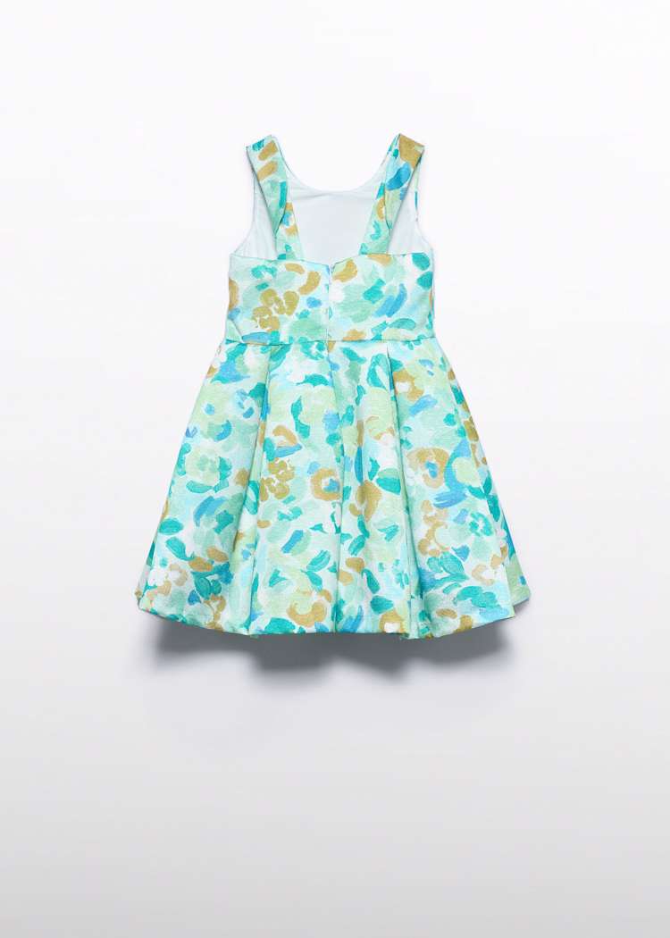 ABEL & LULA NIÑA VESTIDO MONOFILAMENTO ESTAMPA JADE