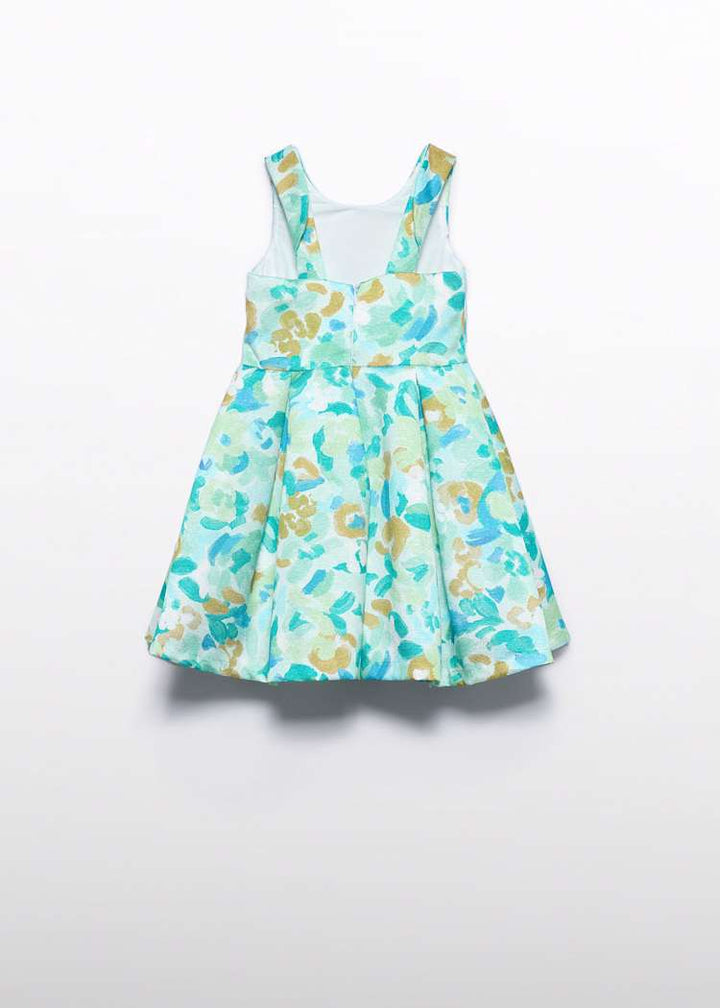 ABEL & LULA NIÑA VESTIDO MONOFILAMENTO ESTAMPA JADE