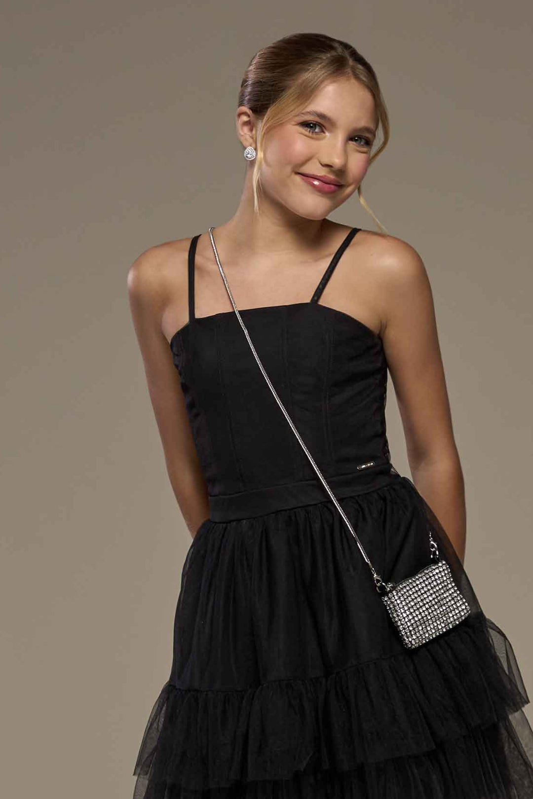 VANILLA CREAM NIÑA VESTIDO PRETO/NEGRO