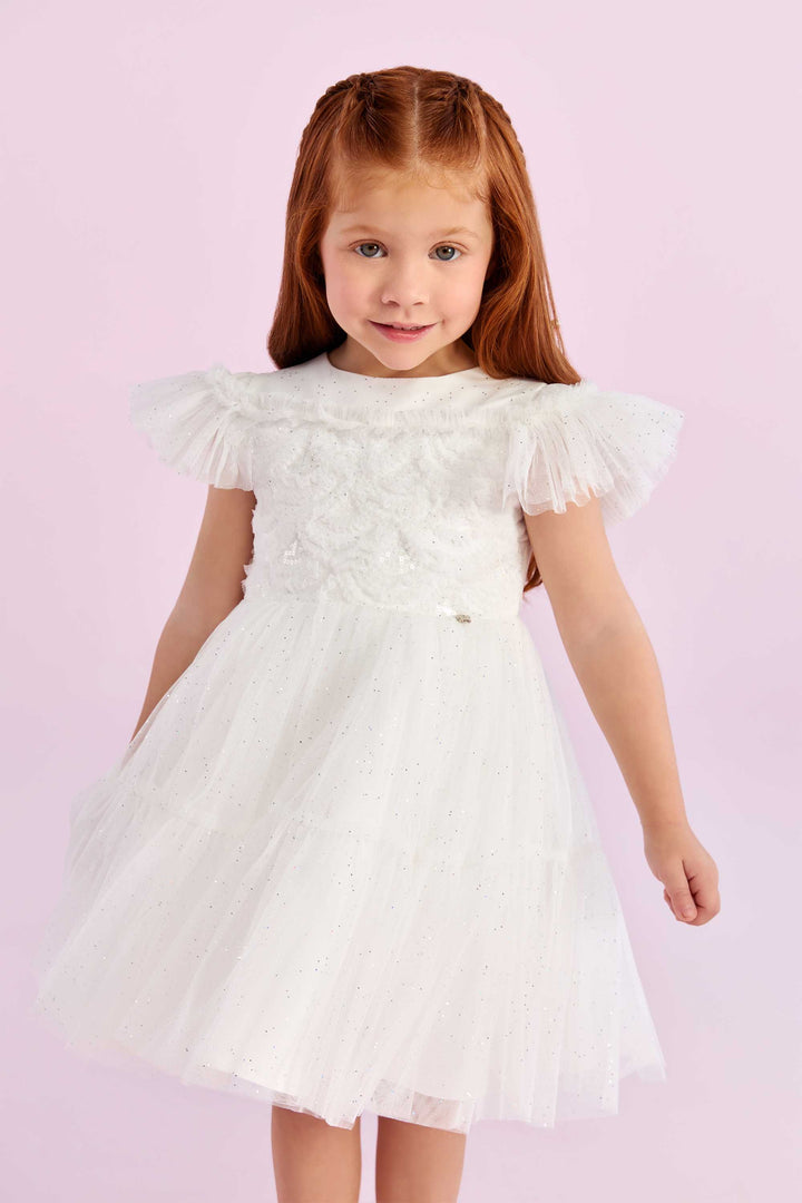 PETIT CHERIE NIÑA VESTIDO CLASSICOS OFF WHITE