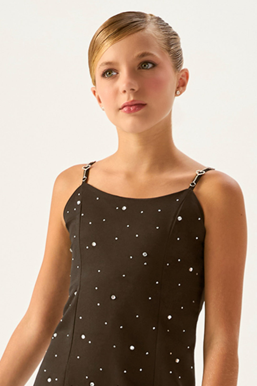 VANILLA CREAM NIÑA VESTIDO INVELETS GO SHINE PRETO/NEGRO