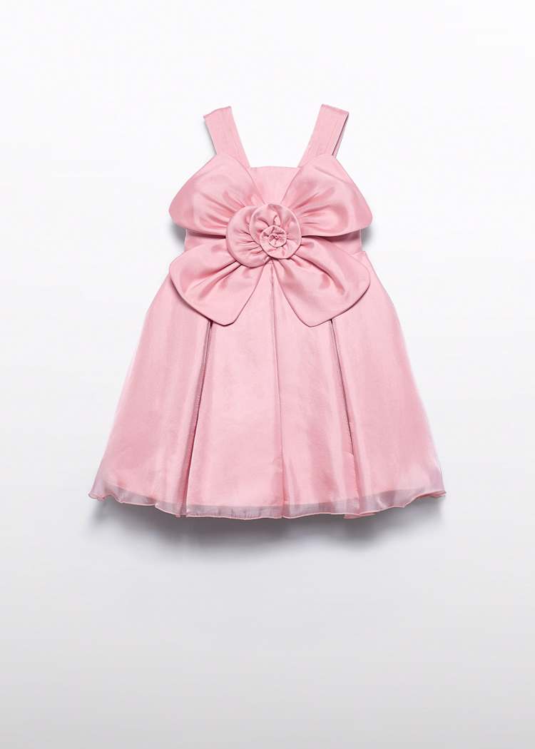 ABEL & LULA NIÑA VESTIDO FLOR ORGANZA ROSA