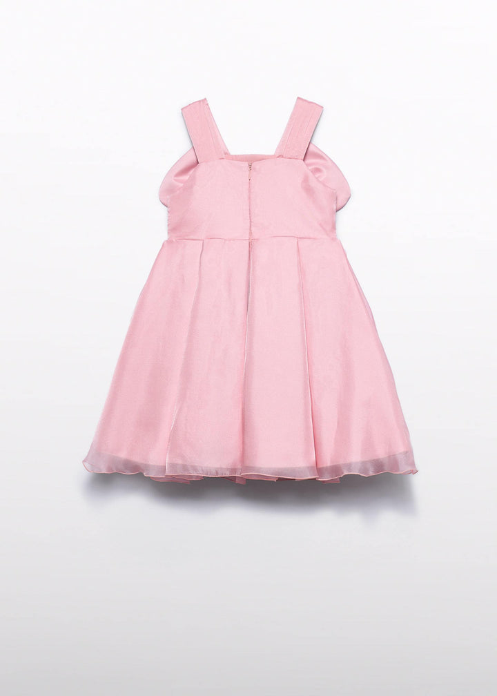 ABEL & LULA NIÑA VESTIDO FLOR ORGANZA ROSA