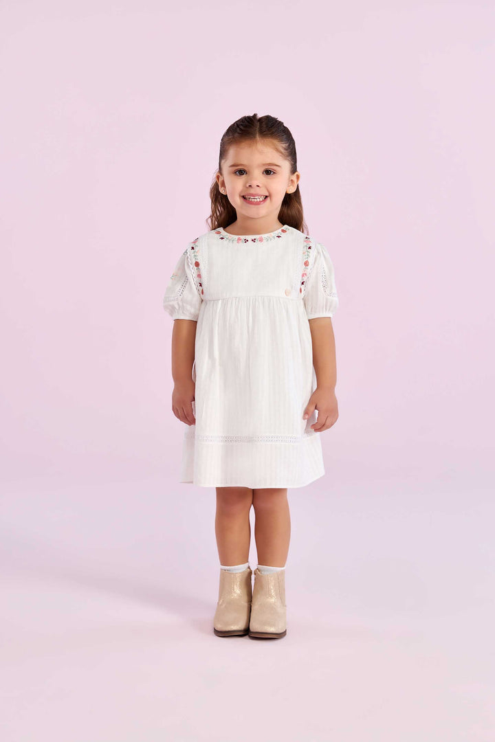 PETIT  CHERIE NIÑA VESTIDO MELODIE ENCHANTEE OFF WHITE