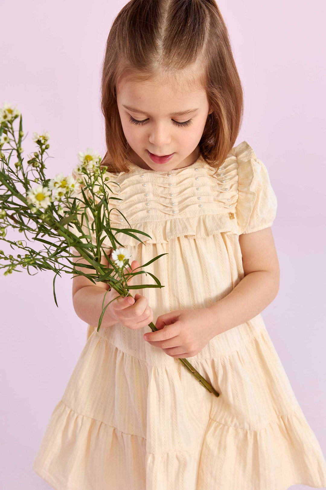 PETIT CHERIE NIÑA VESTIDO DOLCE GIARDINO BEIGE