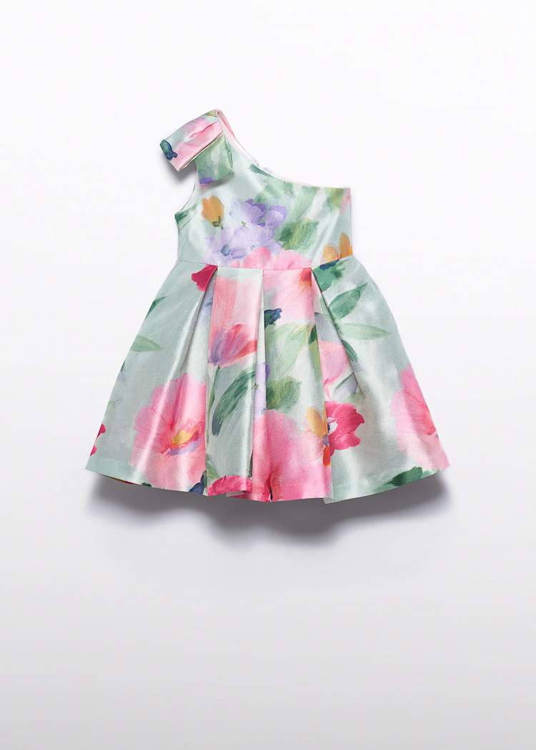 ABEL & LULA NIÑA VESTIDO MONOFILAMENTO ESTAMPA CHICLE