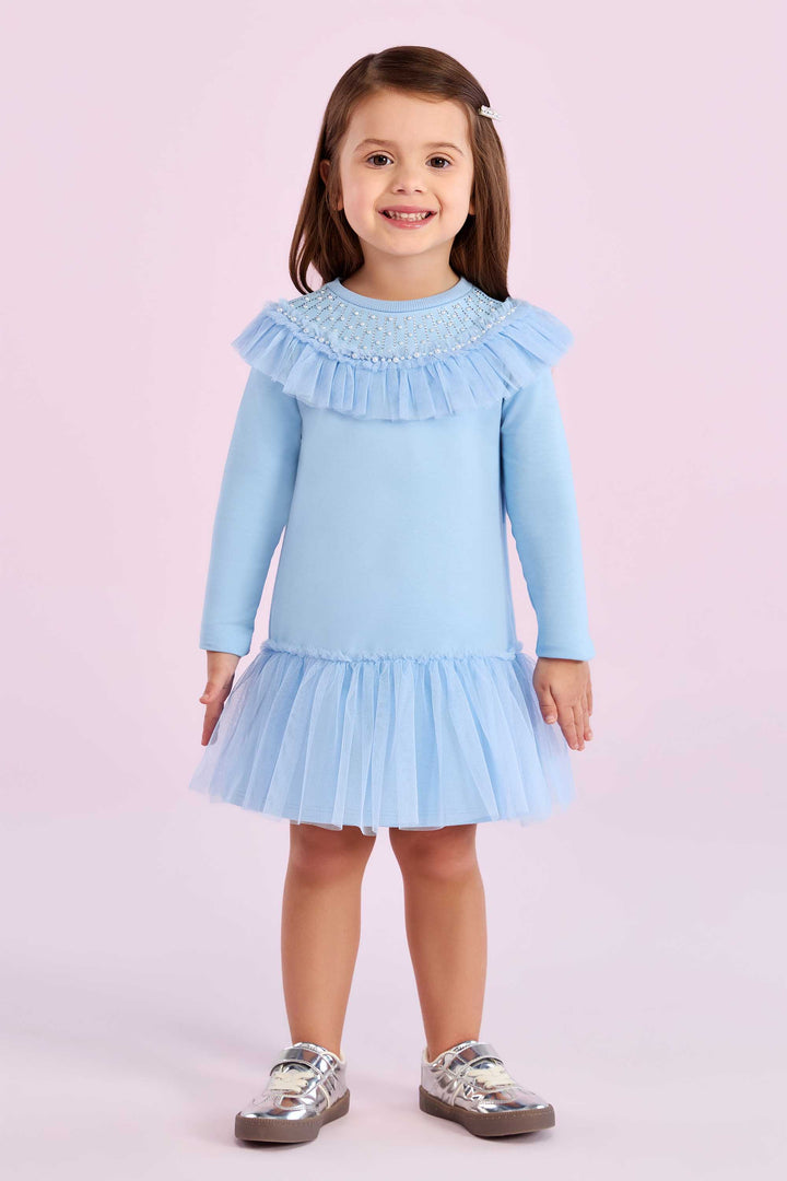 PETIT CHERIE NIÑA VESTIDO SQUAD GYMNASTICS AZUL