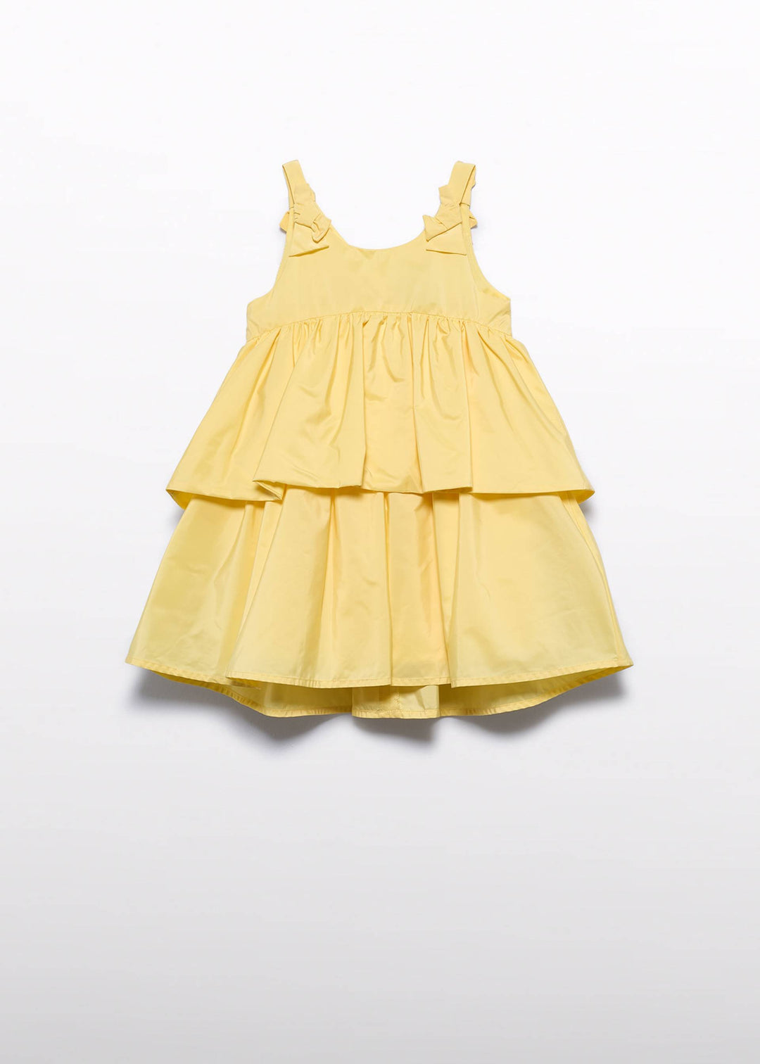 ABEL & LULA NIÑA VESTIDO TAFETAN VOLANTES AMARILLO