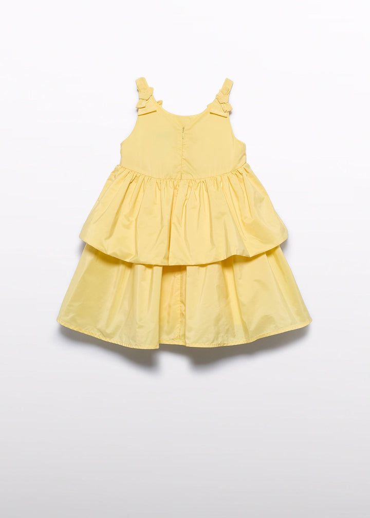 ABEL & LULA NIÑA VESTIDO TAFETAN VOLANTES AMARILLO