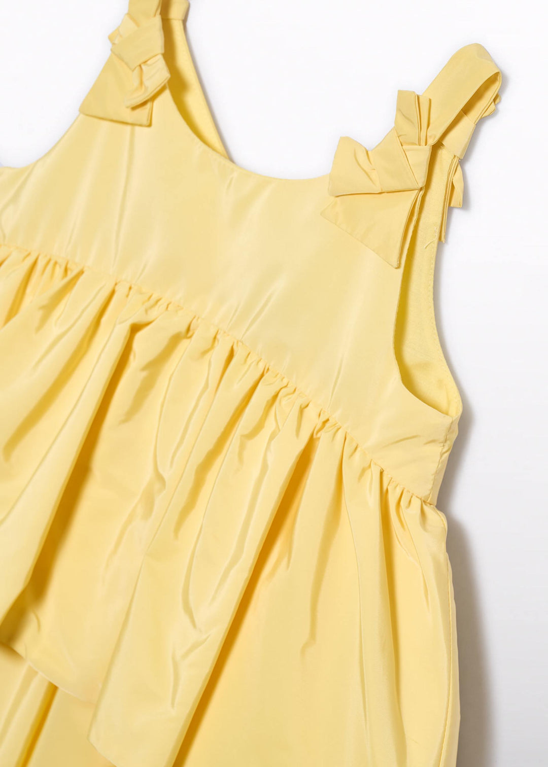 ABEL & LULA NIÑA VESTIDO TAFETAN VOLANTES AMARILLO