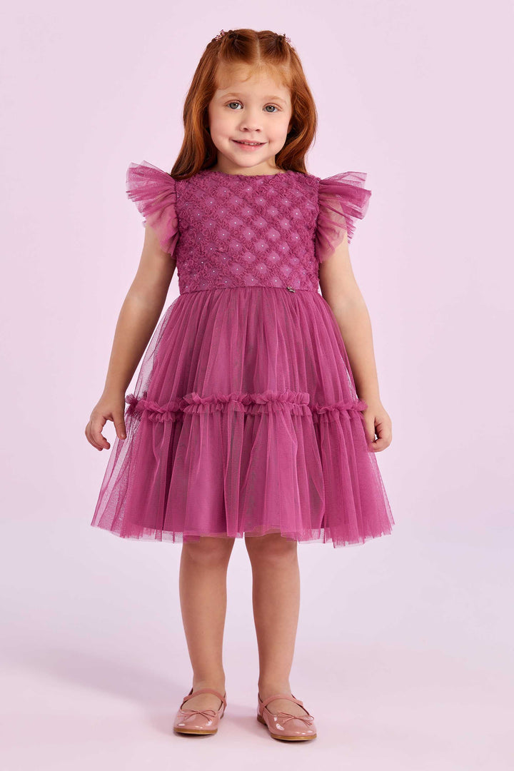 PETIT CHERIE NIÑA VESTIDO MELODIE ENCHANTEE BORDO/BURGUNDY