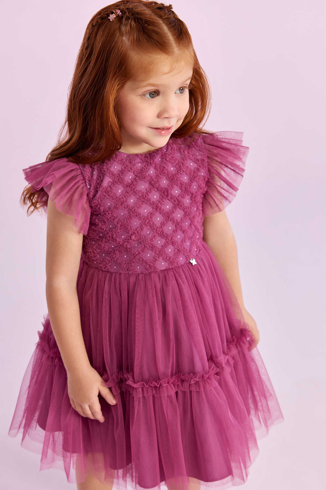 PETIT CHERIE NIÑA VESTIDO MELODIE ENCHANTEE BORDO/BURGUNDY
