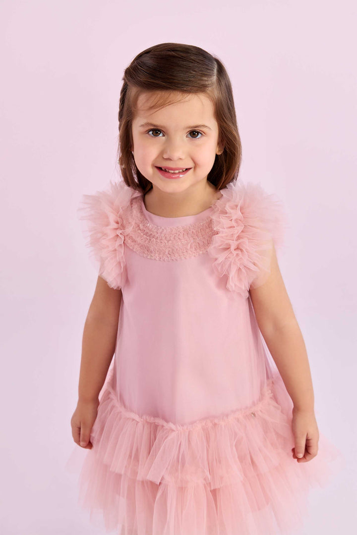 PETIT CHERIE NIÑA VESTIDO DOLCE GIARDINO ROSA