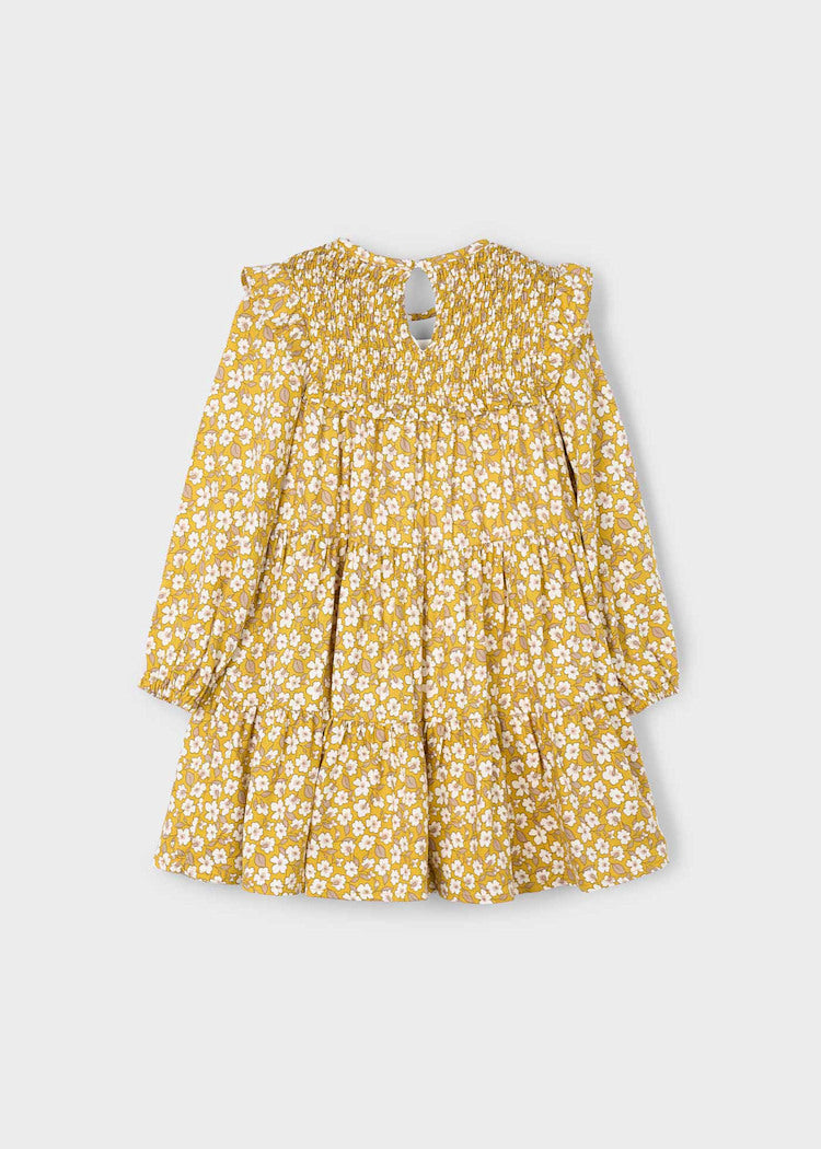 MAYORAL NIÑA VESTIDO PRINTED MUSTARD