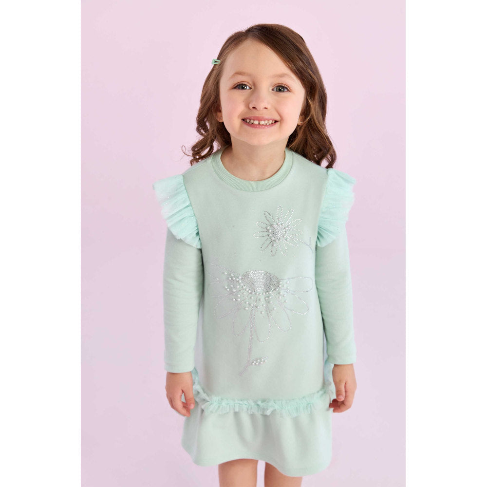 PETIT CHERIE NIÑA VESTIDO DAISY SWEETS VERDE