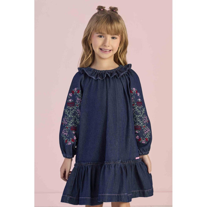 MON SUCRÉ NIÑA VESTIDO AZUL JEANS