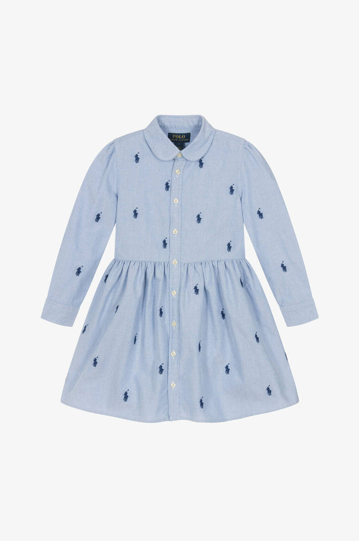 RALPH LAUREN NIÑA VESTIDO BLUE HYACINTH