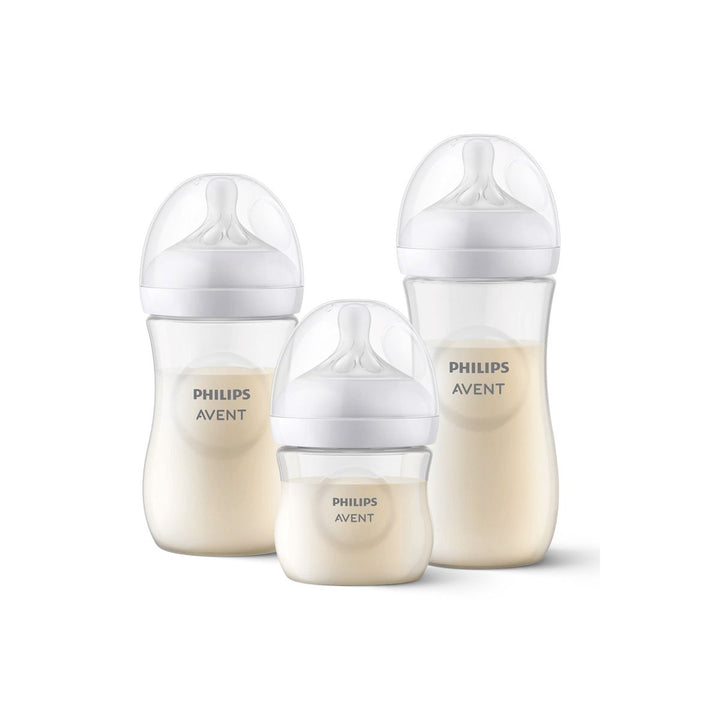 AVENT BIBERON NATURAL RESPONSE 4OZ/9OZ/11OZ CLEAR 3PCS