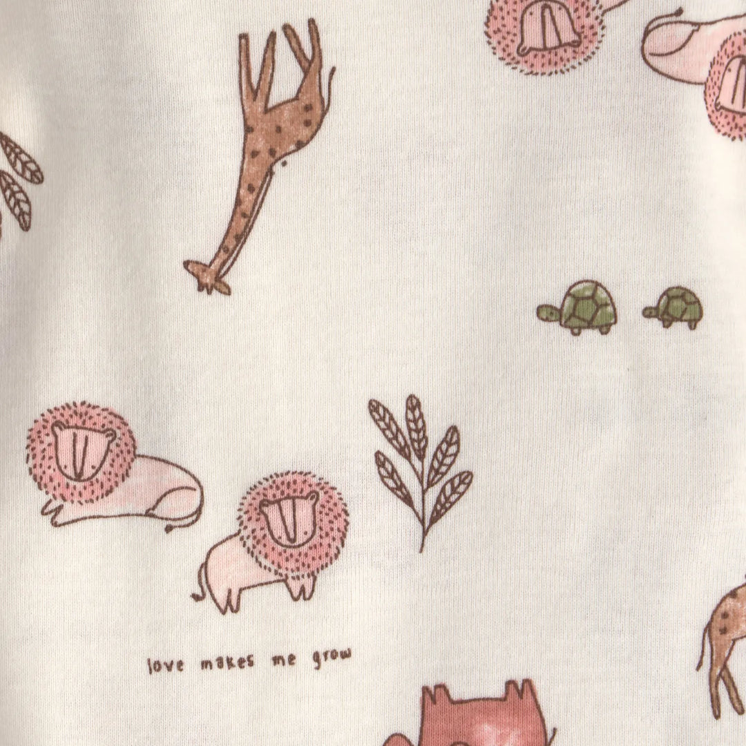 CARTERS BEBE NIÑA BODY PINK SAFARI 4PCS