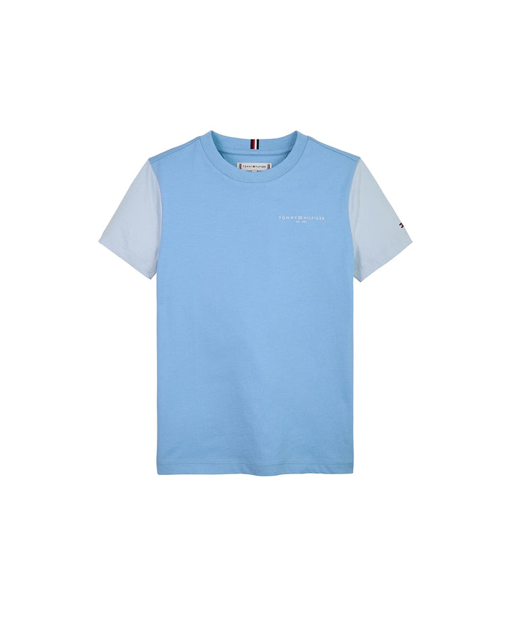 TOMMY HILFIGER NIÑO TSHIRT MINI CORP CLOUDY BLUE COLOURBLOCK