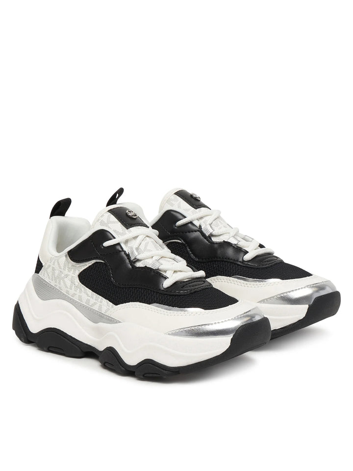 MICHAEL KORS NIÑA ZAPATILLA ATLAS BLACK MESH/WHITE MONOGRAM/SYNTHETIC