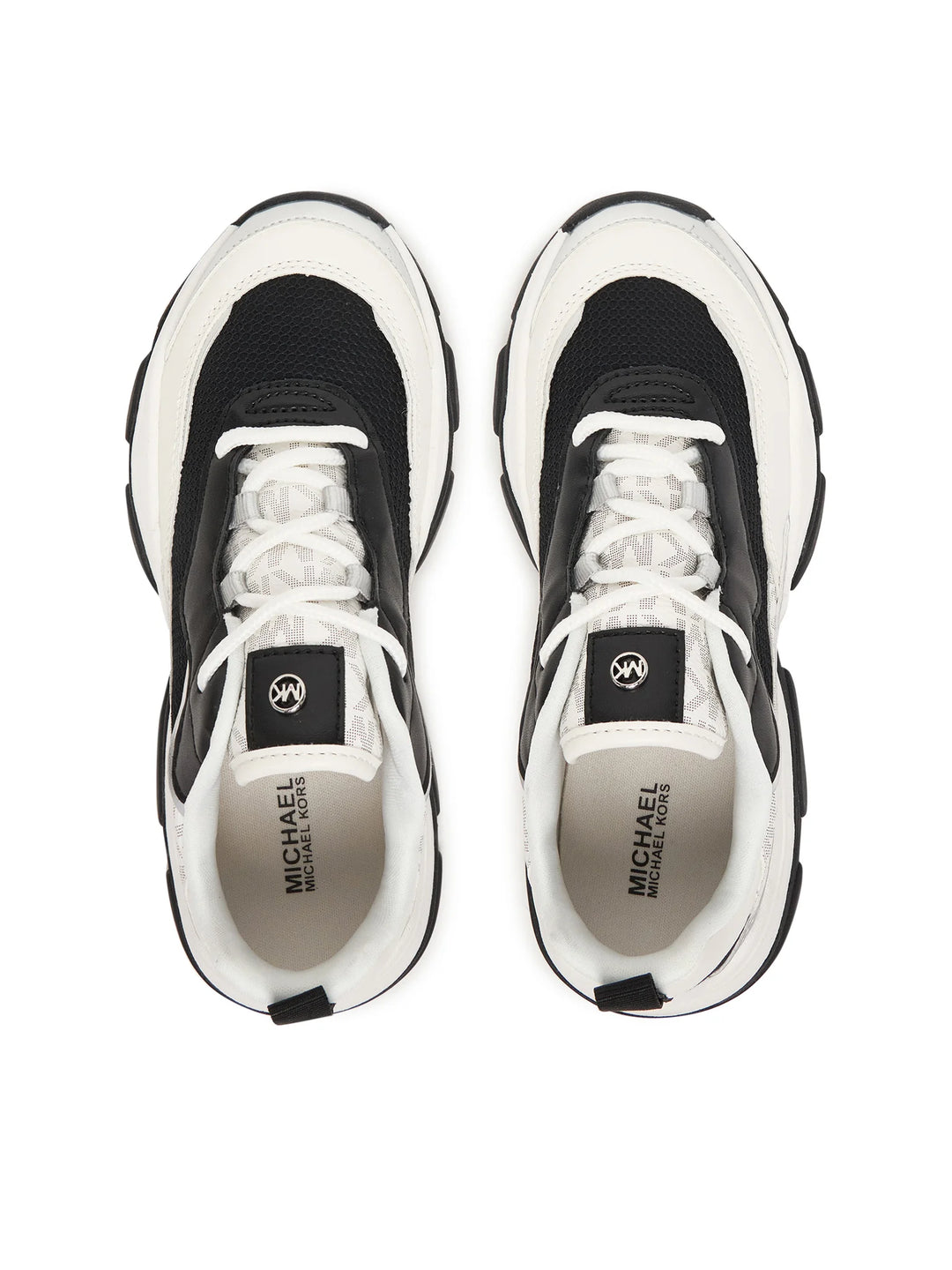 MICHAEL KORS NIÑA ZAPATILLA ATLAS BLACK MESH/WHITE MONOGRAM/SYNTHETIC