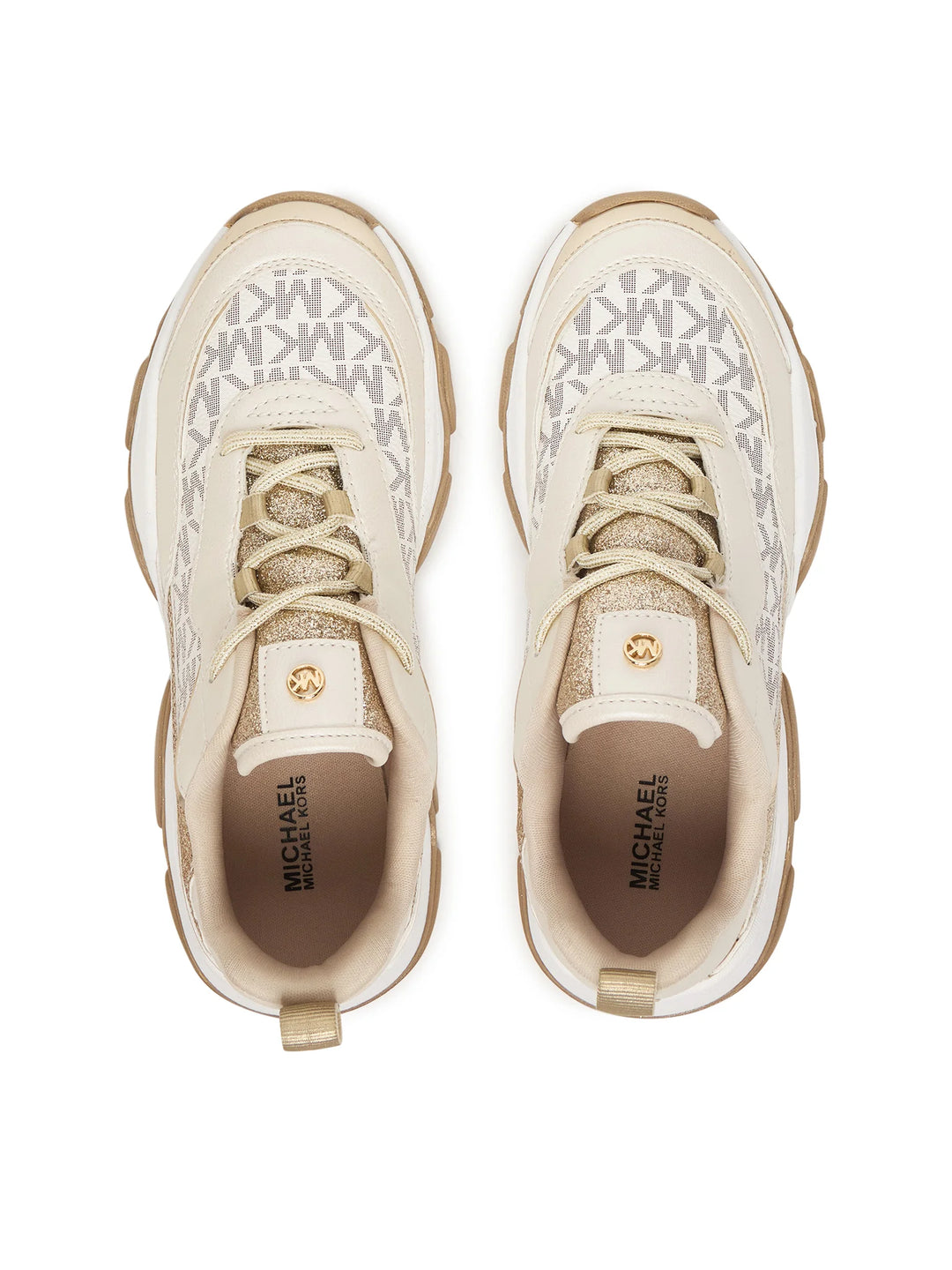 MICHAEL KORS NIÑA ZAPATILLA ATLAS VANILLA MONOGRAM/SYNTHETIC/PALE GOLD GLAM