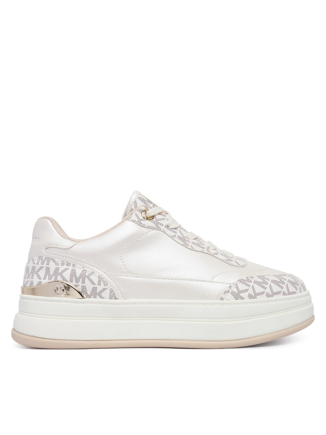 MICHAEL KORS NIÑA ZAPATILLA HAYES VANILLA PEARLIZED/VANILLA MONOGRAM
