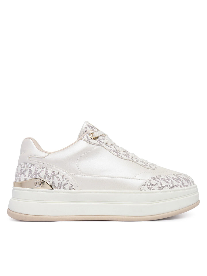 MICHAEL KORS NIÑA ZAPATILLA HAYES VANILLA PEARLIZED/VANILLA MONOGRAM