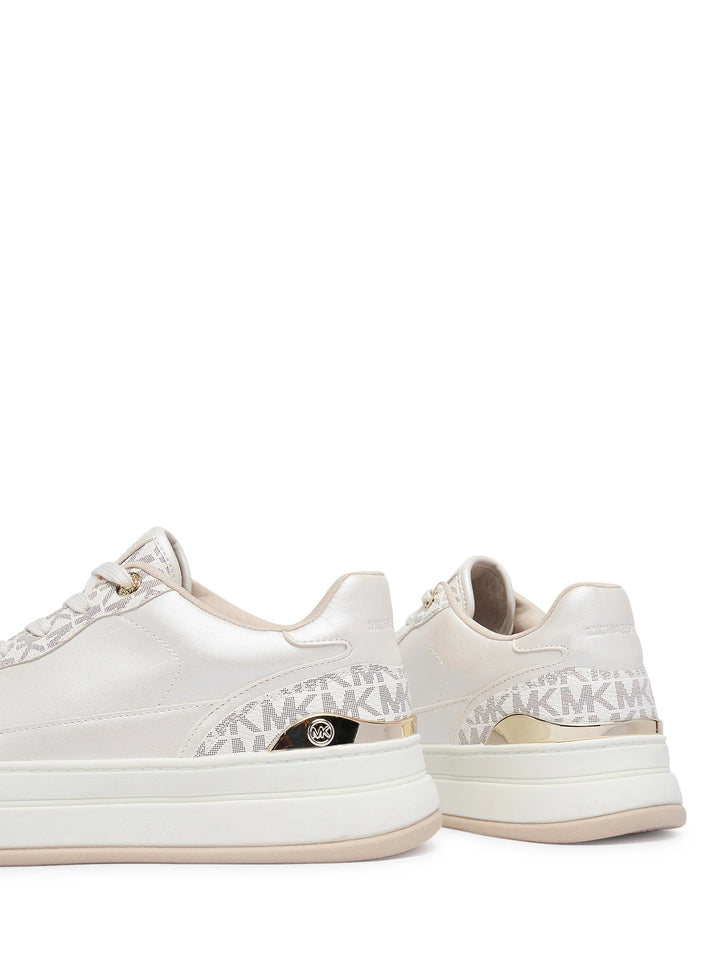 MICHAEL KORS NIÑA ZAPATILLA HAYES VANILLA PEARLIZED/VANILLA MONOGRAM