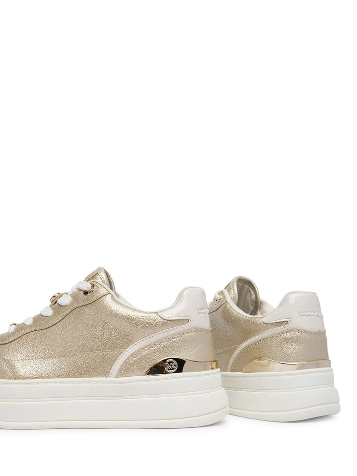 MICHAEL KORS NIÑA ZAPATILLA HAYES PALE GOLD METALLIC/VANILLA PATENT WITH CHARMS