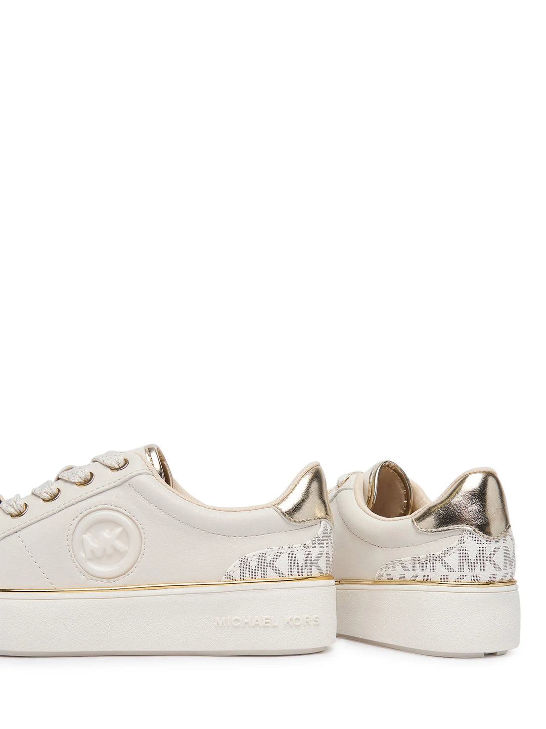MICHAEL KORS NIÑA ZAPATILLA JORDANA FINN VANILLA MONOGRAM/SYNTHETIC/PALE GOLD METALLIC