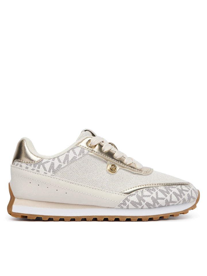 MICHAEL KORS NIÑA ZAPATILLA NOVA VANILLA MESH AND MONOGRAM/PALE GOLD METALLIC