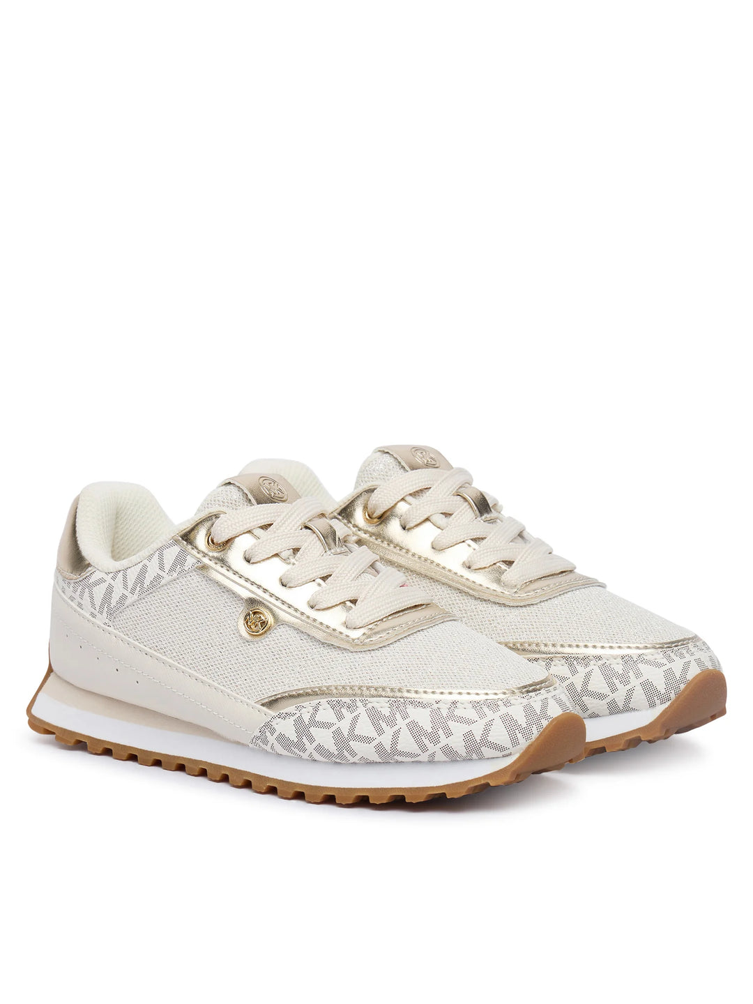 MICHAEL KORS NIÑA ZAPATILLA NOVA VANILLA MESH AND MONOGRAM/PALE GOLD METALLIC