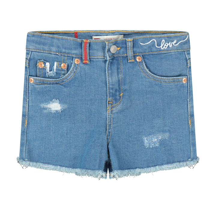 LEVIS NIÑA SHORT EMBROIDERY HIGH RISE STRUMMER