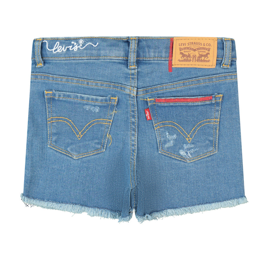 LEVIS NIÑA SHORT EMBROIDERY HIGH RISE STRUMMER